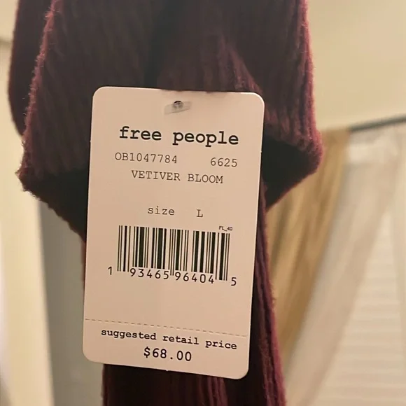 Free People Off Shoulder Sweater L - Picture 5 of 10